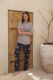 Half-sleeve pajamas with pants
