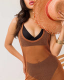ORANGE MESH COVERUP
