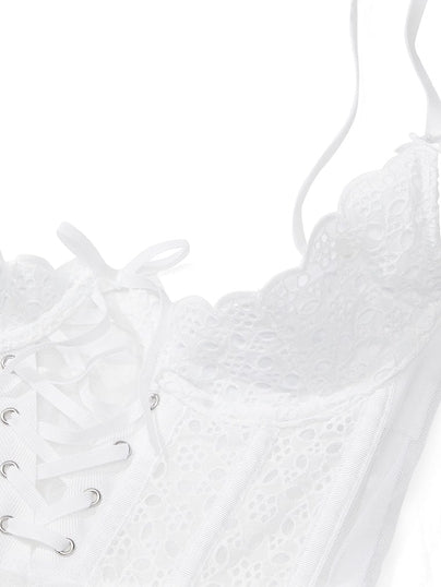 VERY SEXY Eyelet Lace Open-Cup Apron