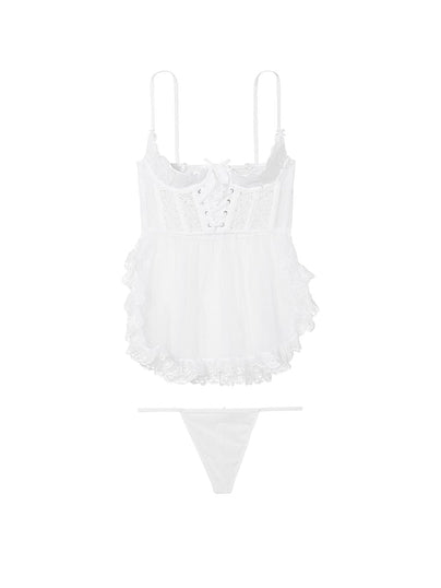 VERY SEXY Eyelet Lace Open-Cup Apron