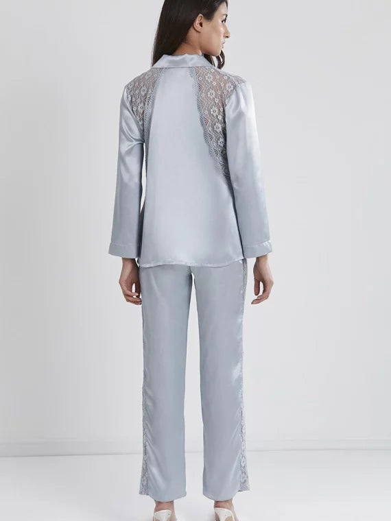 Pierre Cardin Women’s Satin Lace Pajamas Set