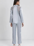 Pierre Cardin Women’s Satin Lace Pajamas Set