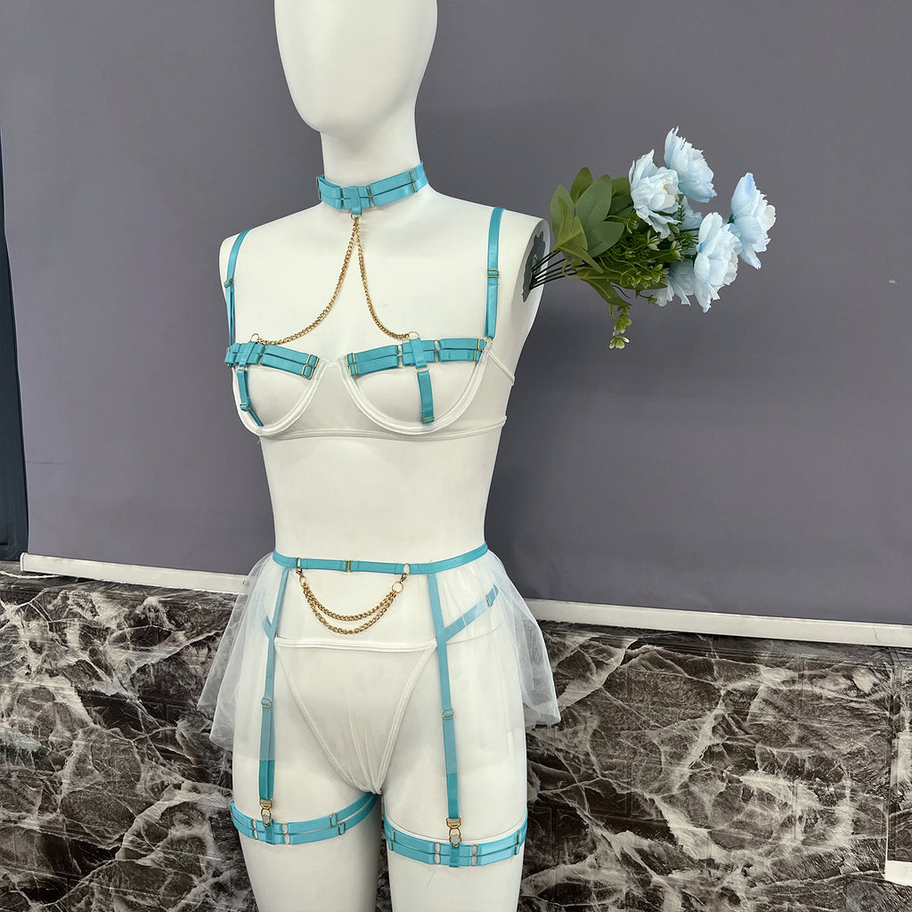 Sexy Lingerie Set of Mesh Lace Tights
