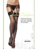 Fishnet Lace Top Pantyhose with Garter Belt