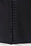 Black 4 Steel Boned Latex Waist Trainer Vest