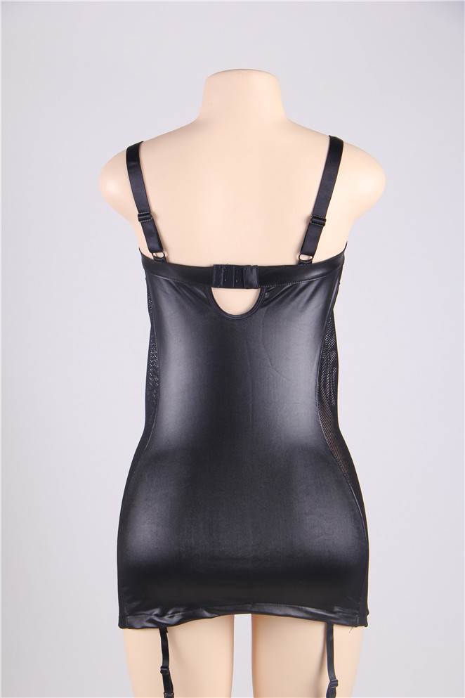 Look Black Sexy Leather Dress Egypt