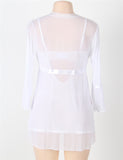 Mesh Bell Sleeve Robe And Babydoll Egypt Set
