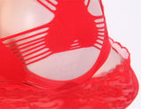 Off Shoulder Fence Net Red Bodystocking Egypt