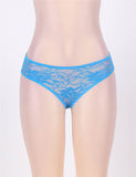 Plus Size Blue Lace Naughty Panty