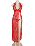 Red Sexy Lace Halter Neck Night Dress Egypt