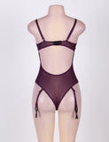 New Poetical Purple Erotic Teddy Lingerie