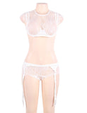 Eyelash Lace Trim Black Lingerie Set Egypt