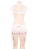 Eyelash Lace Trim Black Lingerie Set Egypt