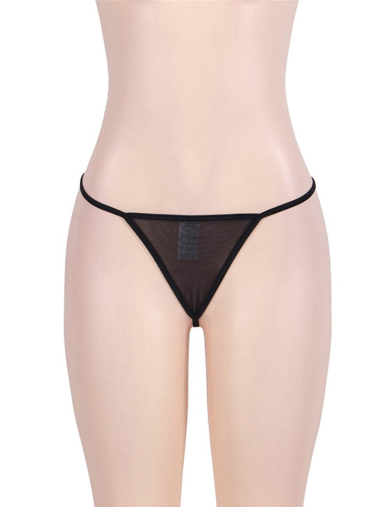 Sensual Black Lace Garter Belt with String