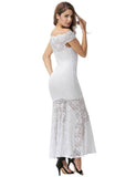 Lace Elegant Fishtail Maxi Party Gown Dress Egypt