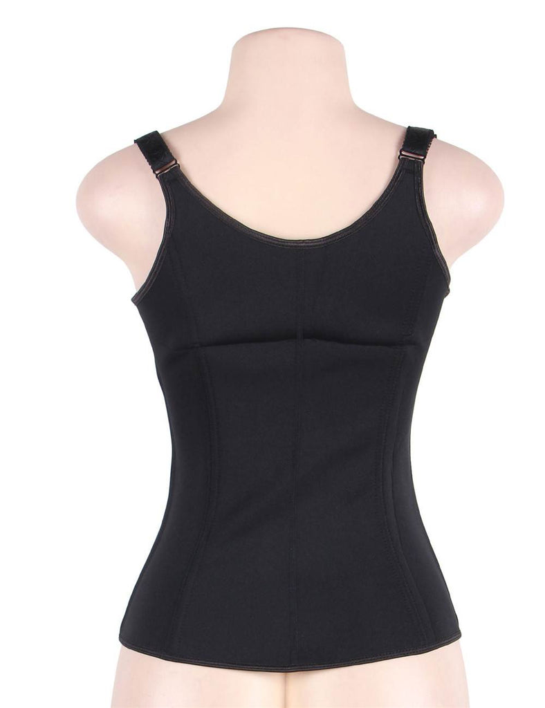 New 6 Pieces Steel Bones Black Neoprene Waist Training Corset