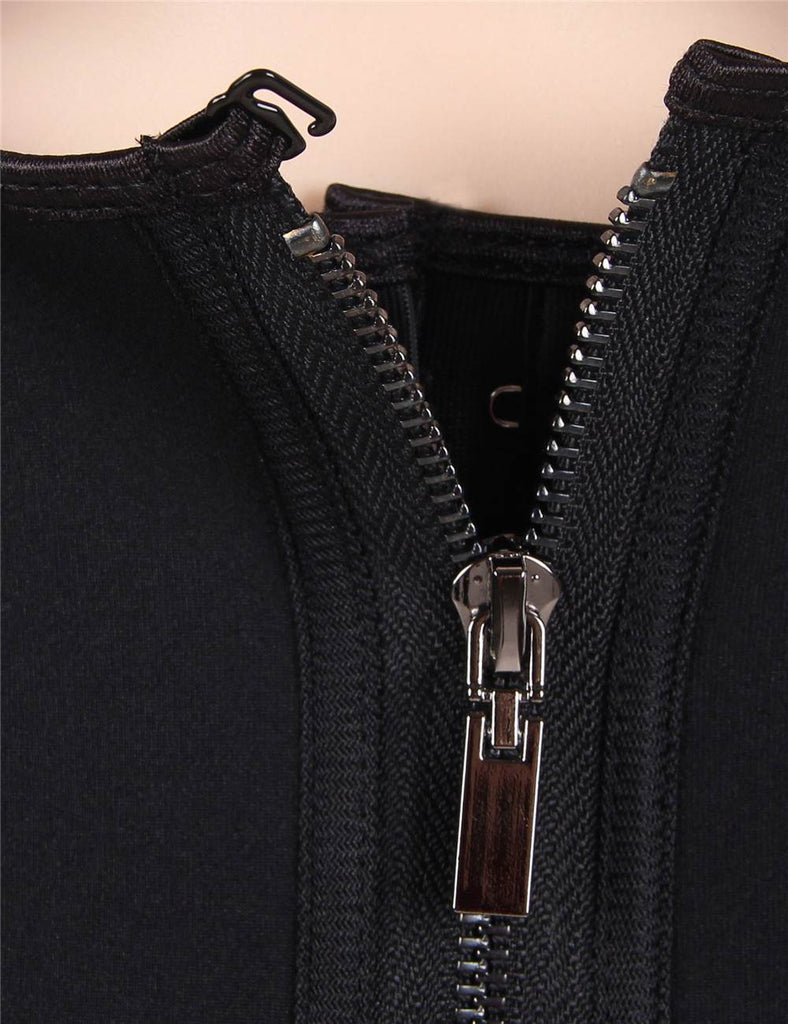 New 6 Pieces Steel Bones Black Neoprene Waist Training Corset