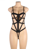 New Black Sexy Cut Out Bandage Bodysuit