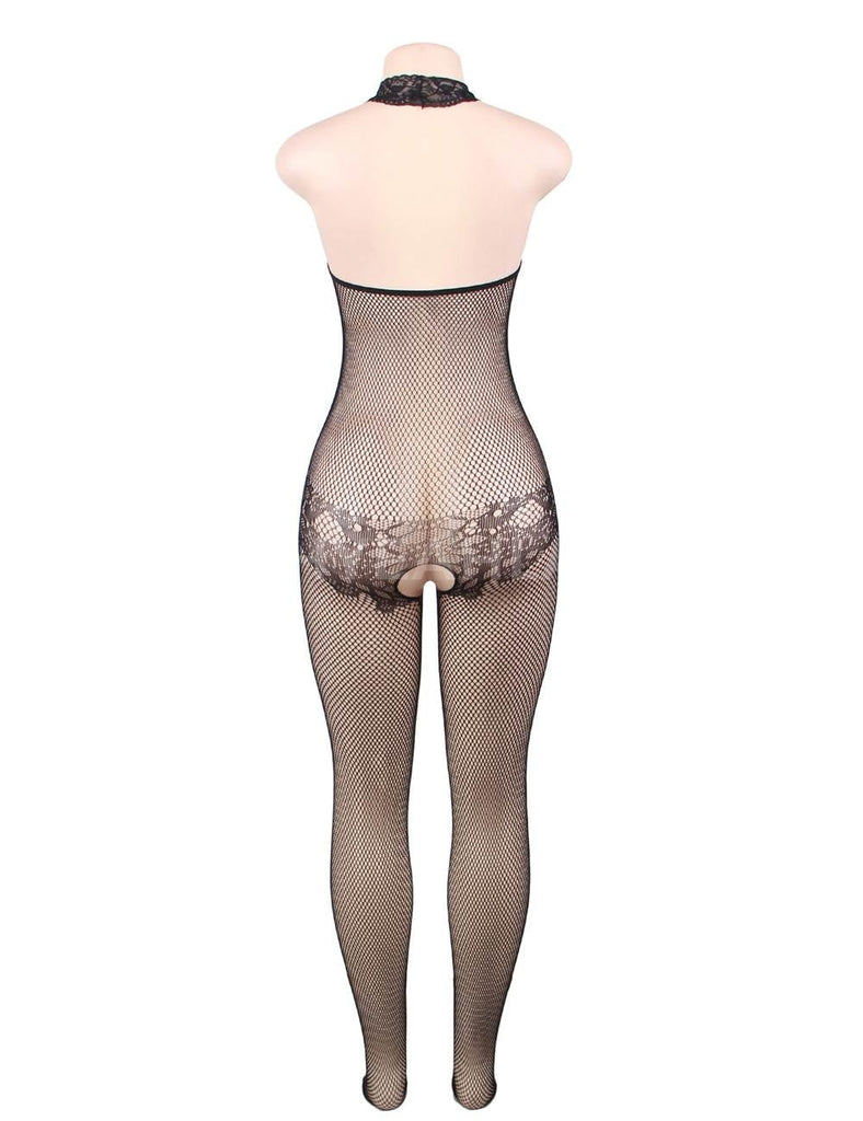 Lace and Fishnet Turtleneck Bodystocking Egypt