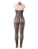 Plus Size Halter Top Fishnet Bodystocking