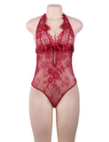 Deep V Backless Exquisite Lace Teddy Egypt