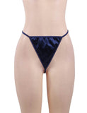 Eyelash Lace Nightdress Silk Long Sleeves Sleepwear with G String