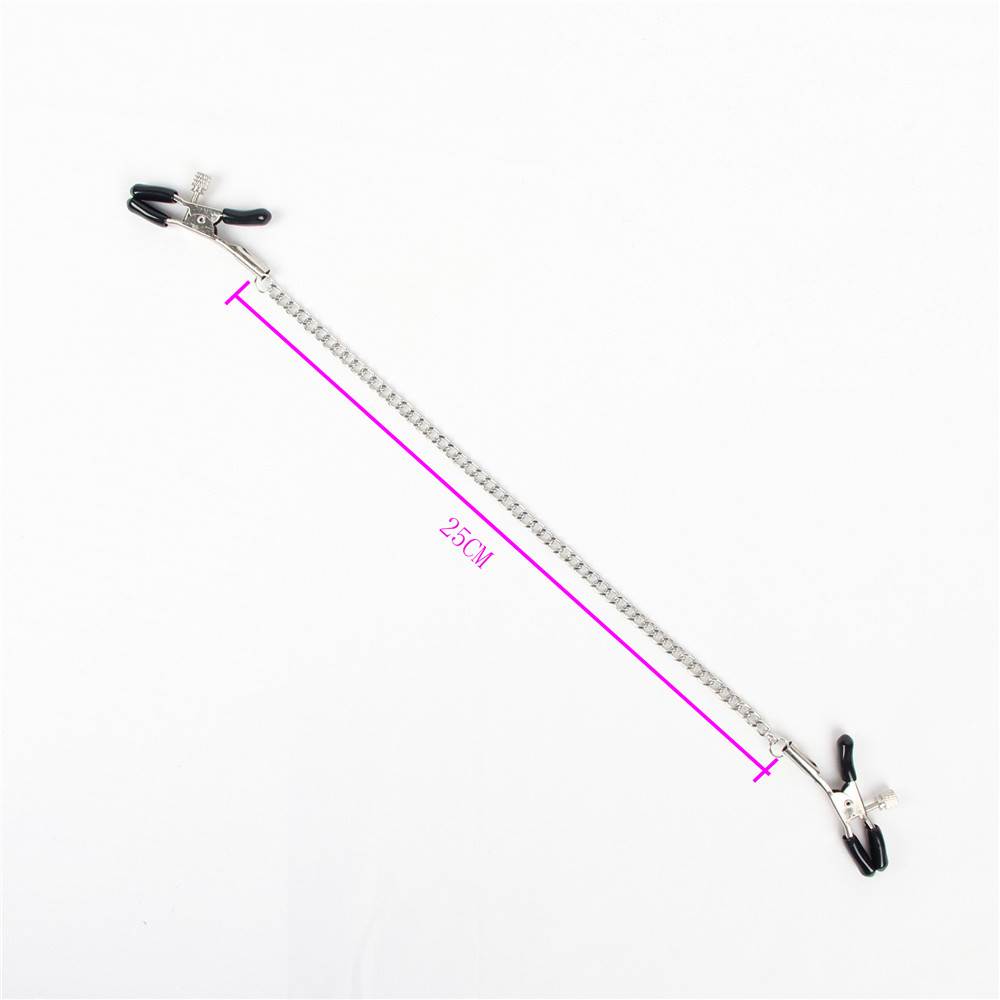 Silver Chain Nipple Clips Erotic Toy