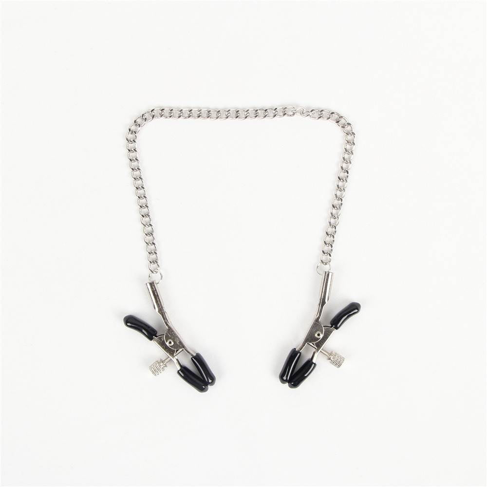Silver Chain Nipple Clips Erotic Toy