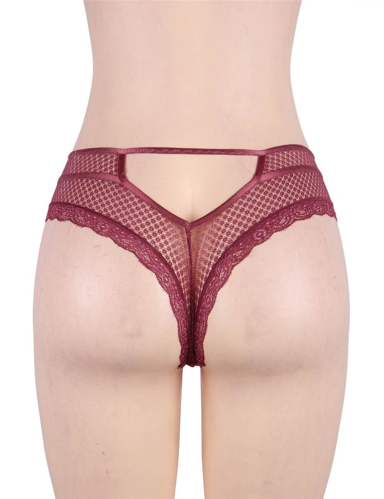 Dark Blue Lace Out Ladies‘ Panty
