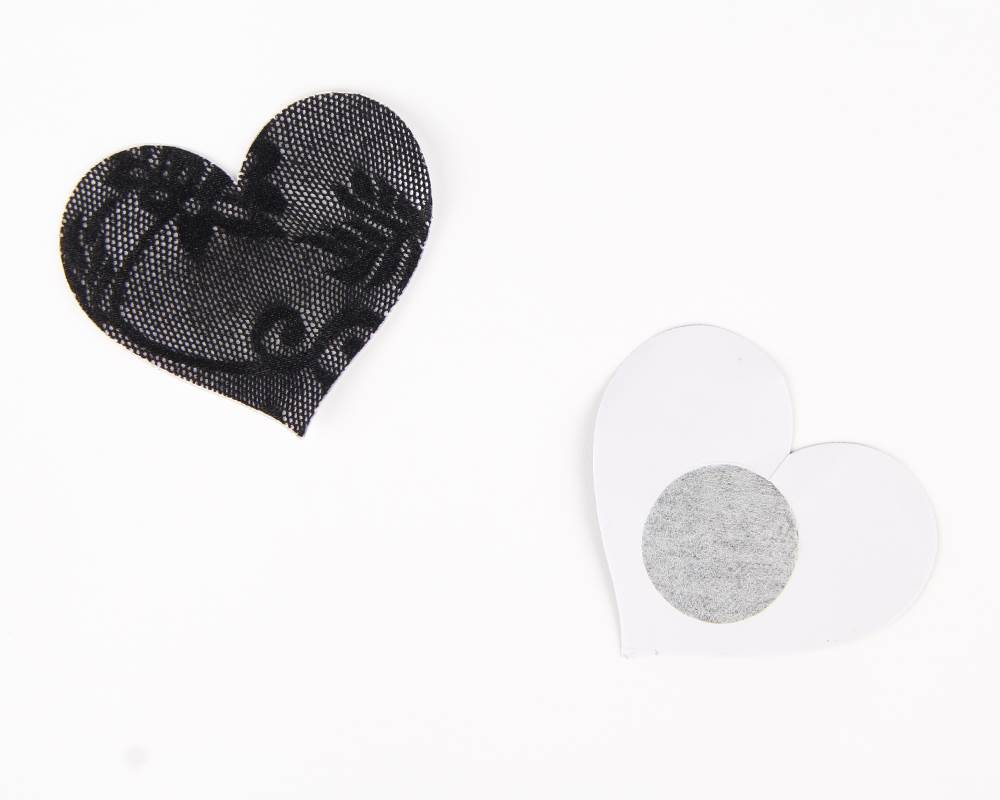 Sexy Black Lace Heart Shaped Nipple Cover