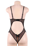 New Black & Red Open Cup Crotchless One-piece Teddy