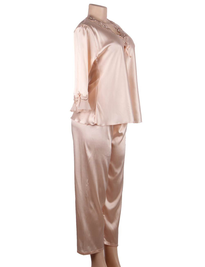 High Quality Long Sleeve Silk Pajama Egypt Set Two Piece Set in