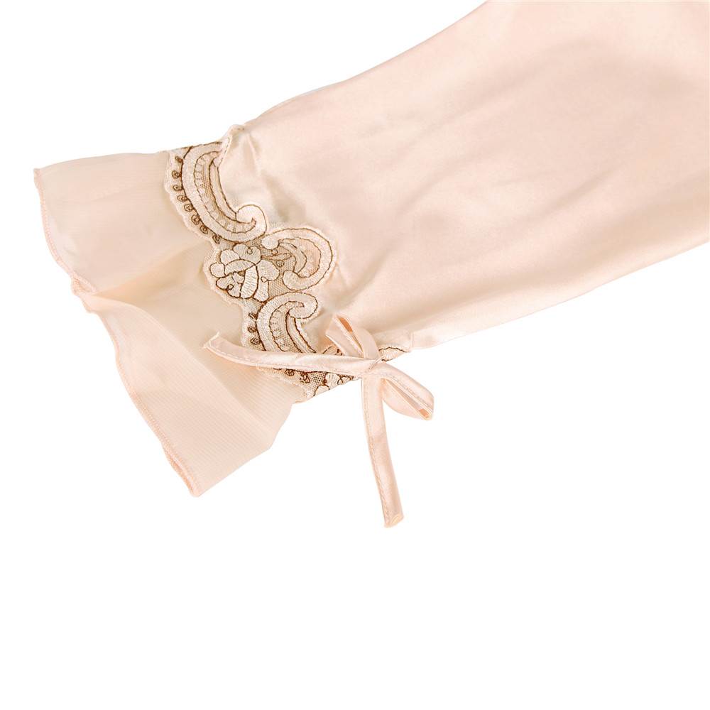 High Quality Long Sleeve Silk Pajama Egypt Set Two Piece Set in