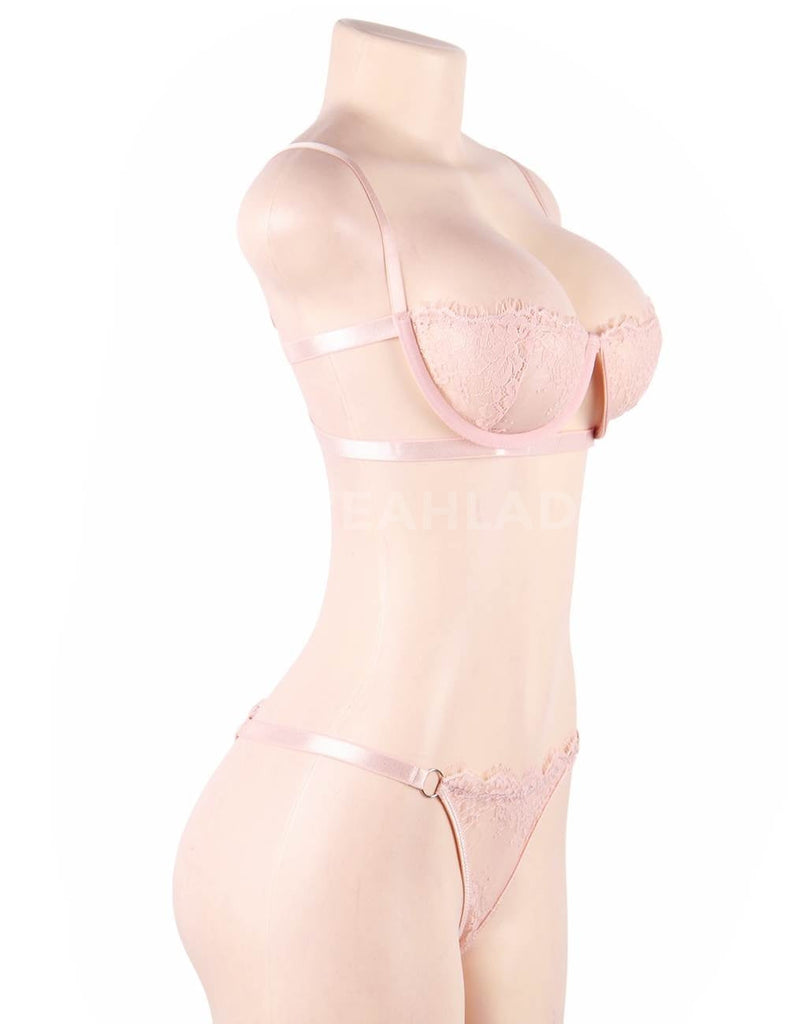Custom High Quality Beautiful Lingerie Lace Bra Set Egypt With Steel ring