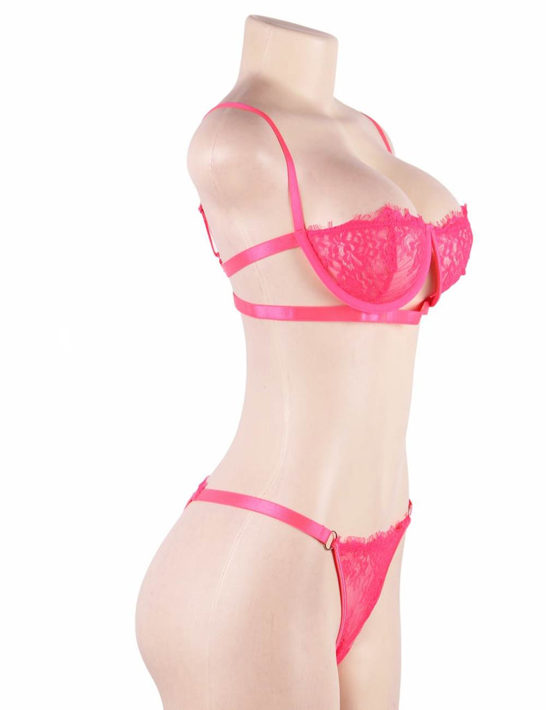 Custom High Quality Beautiful Lingerie Lace Bra Set Egypt With Steel ring