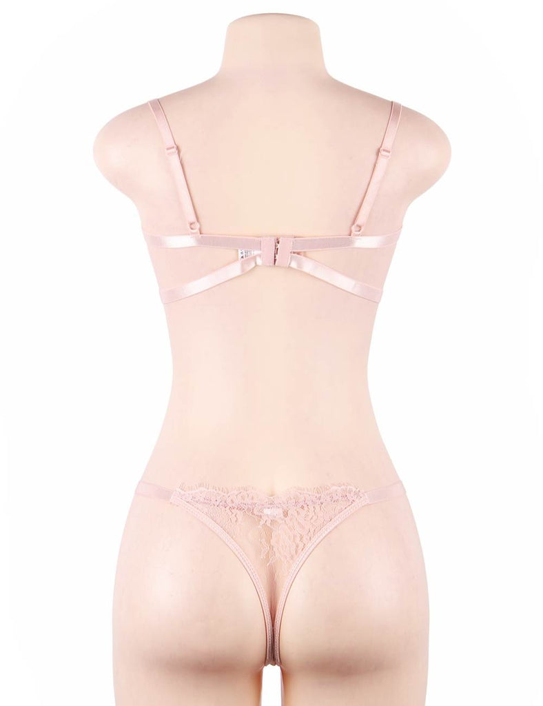 Custom High Quality Beautiful Lingerie Lace Bra Set Egypt With Steel ring