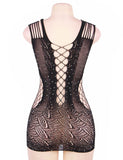 New Sexy Sparkle Glitter Rhinestone Fishnet Hollow Out Lingerie Bodysuit