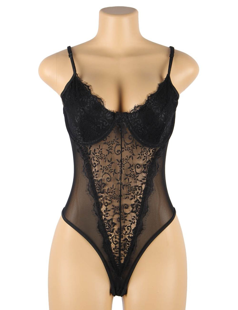 High Quality Lace Splicing Sexy Egypt Teddy With Underwire