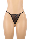 Black Perspective Lace Check Gartered Lingerie Egypt