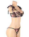 Floral Print Lace Bra Set Egypt With Underwire
