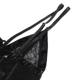 Black Perspective Lace Check Gartered Lingerie Egypt
