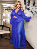 Queen Egypt Robe Perspective Sheer Sleepwear