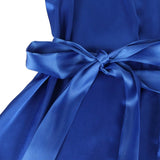 Silk Satin Lace Back Hollow Out Sexy Women Kimono Home