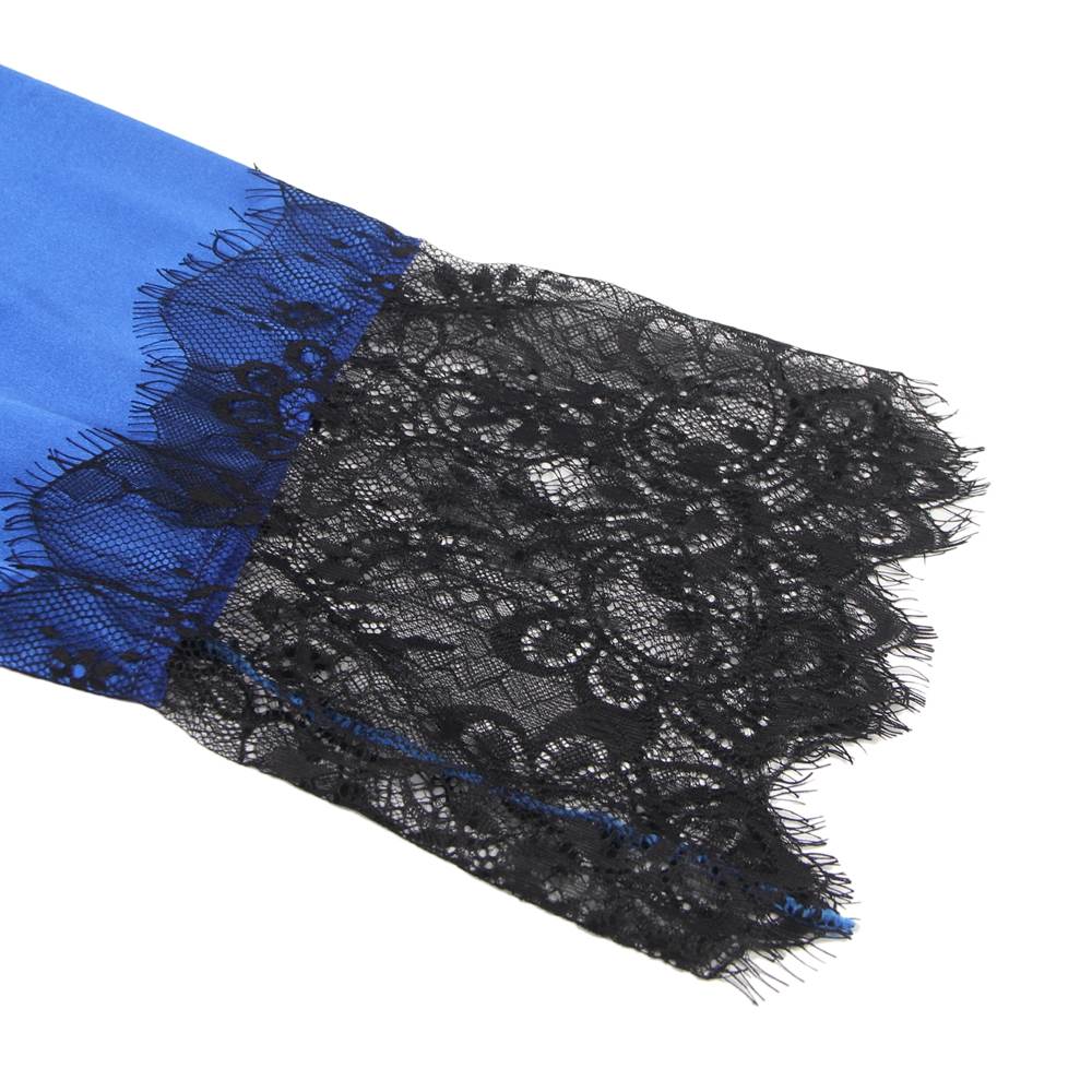 Silk Satin Lace Hollow Out Sexy Egypt Women Kimono Home