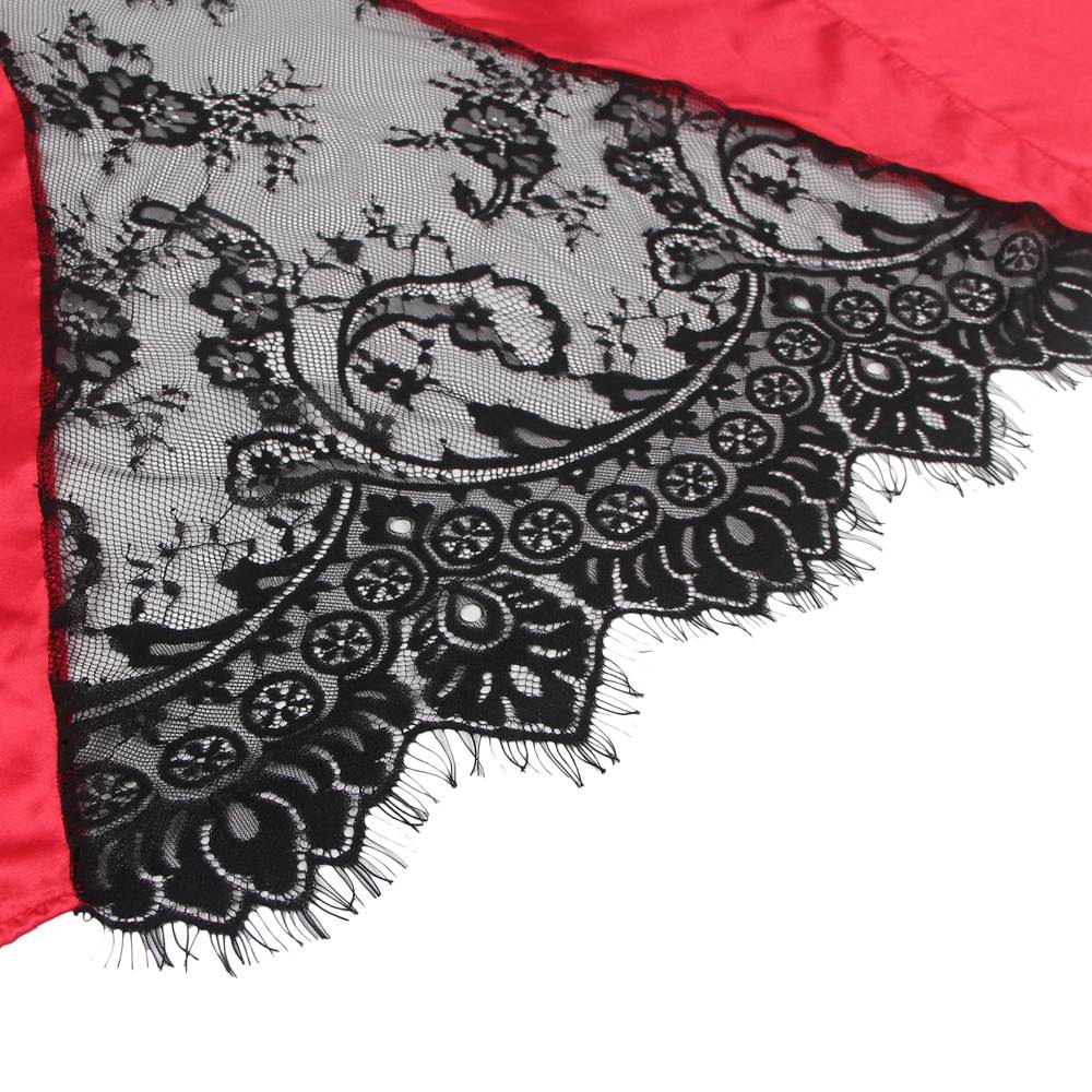 Silk Satin Lace Back Hollow Out Sexy Women Egypt Kimono Home