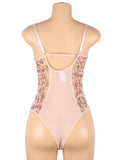 New Exquisite Embroidery Mesh Bodysuit With Underwire