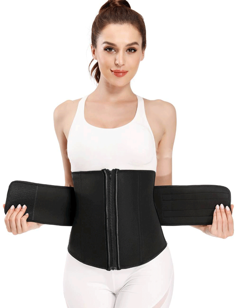 Zippered Belt 9 Steel Bones Neoprene Fitness Waist Trainer
