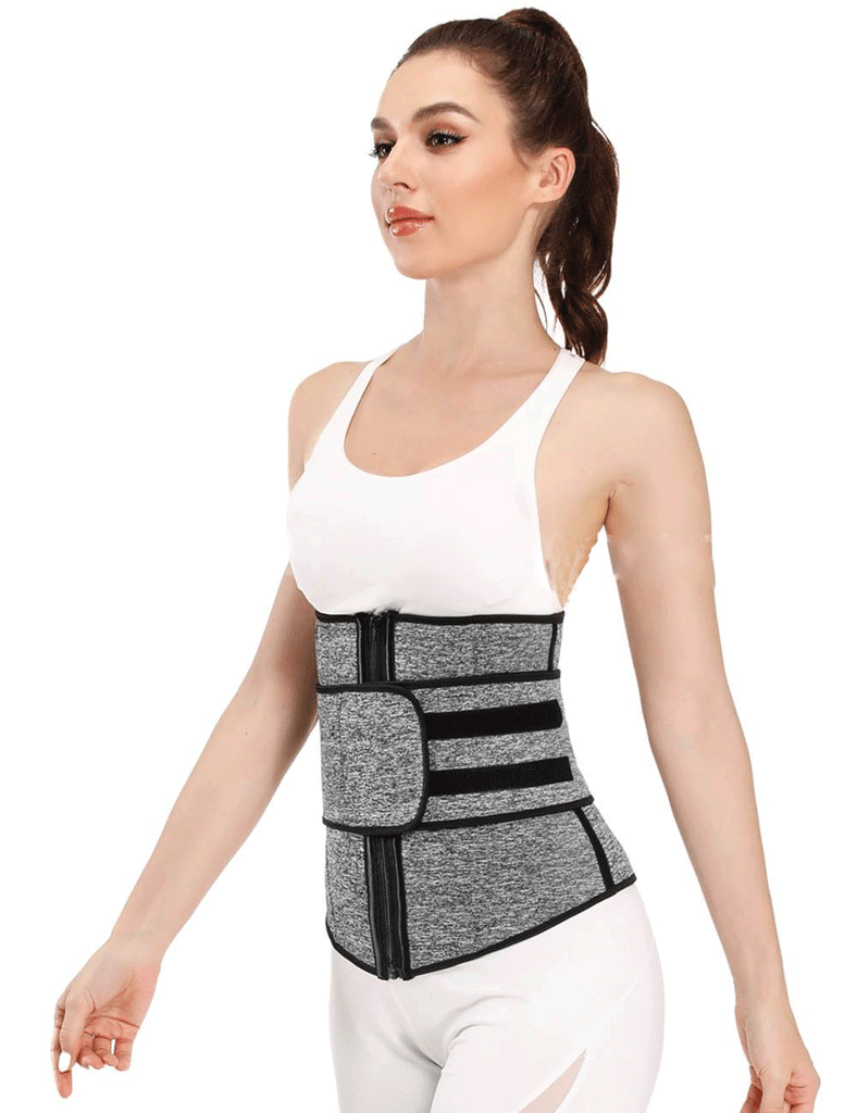 Zippered Belt 9 Steel Bones Neoprene Fitness Waist Trainer