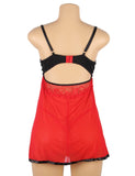 Lace Sleepwear with Underwire Black Red Short Nightdress Egypt