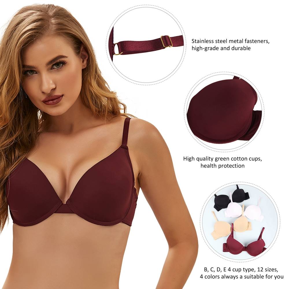 White & Black & Beige & Wine Red High quality smooth basic comfort T-shirt bra Egypt
